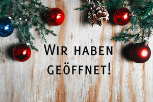 Öffnungszeiten über die Weihnachtsfeiertage