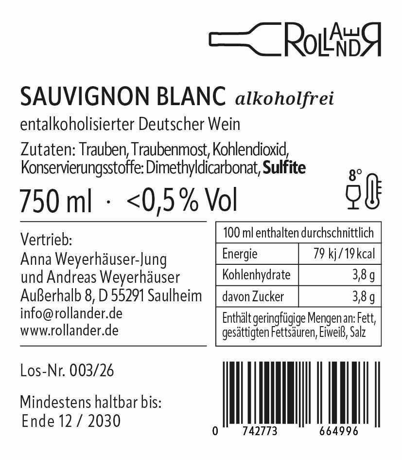 Sauvignon Blanc ENTALKOHOLISIERT
